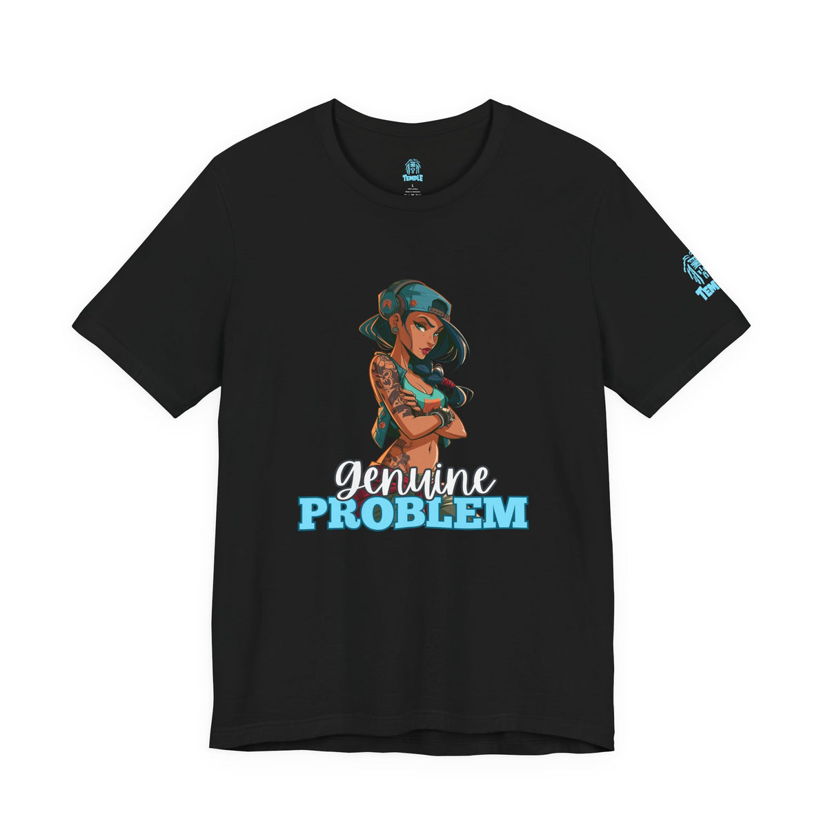 T-Shirt — 'Genuine Problem' V2 Tattooed Girl Graphic Tee