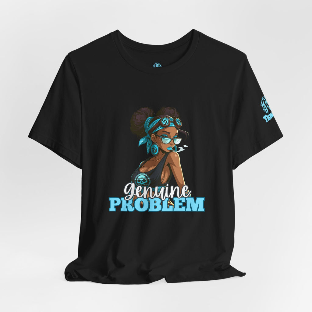Genuine Problem Graphic Tee — Afro Puff Girl Illustration
