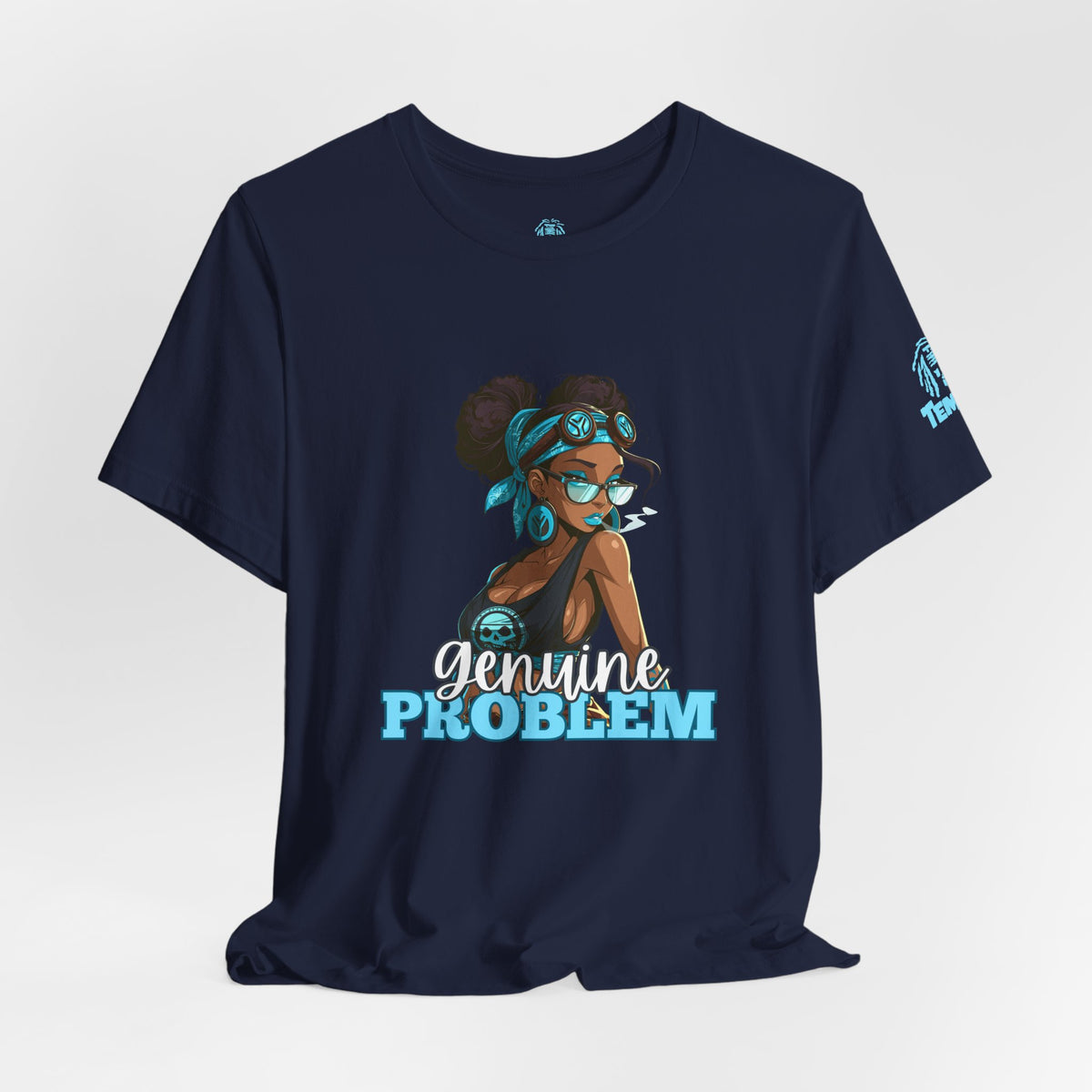 Genuine Problem Graphic Tee — Afro Puff Girl Illustration