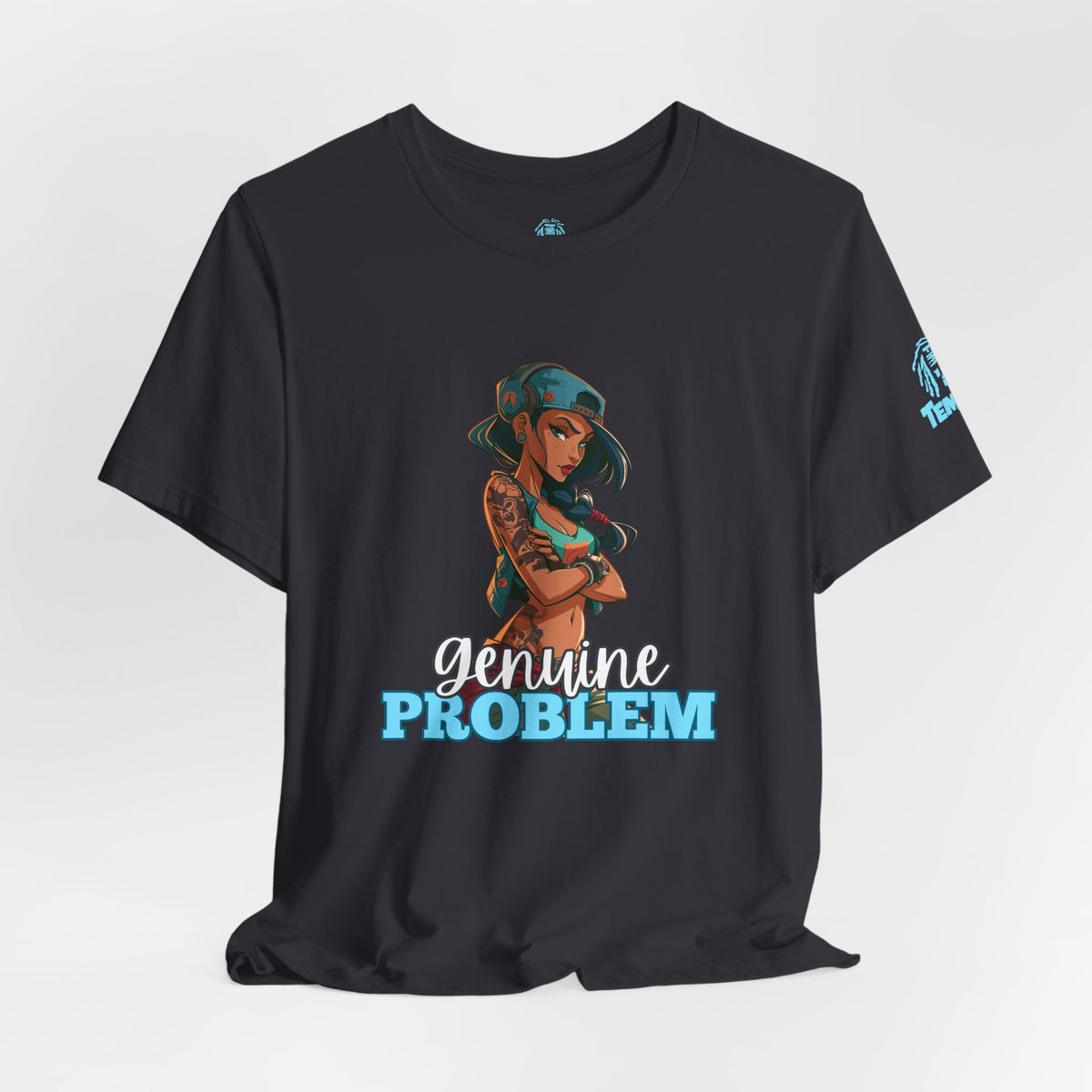 T-Shirt — 'Genuine Problem' V2 Tattooed Girl Graphic Tee