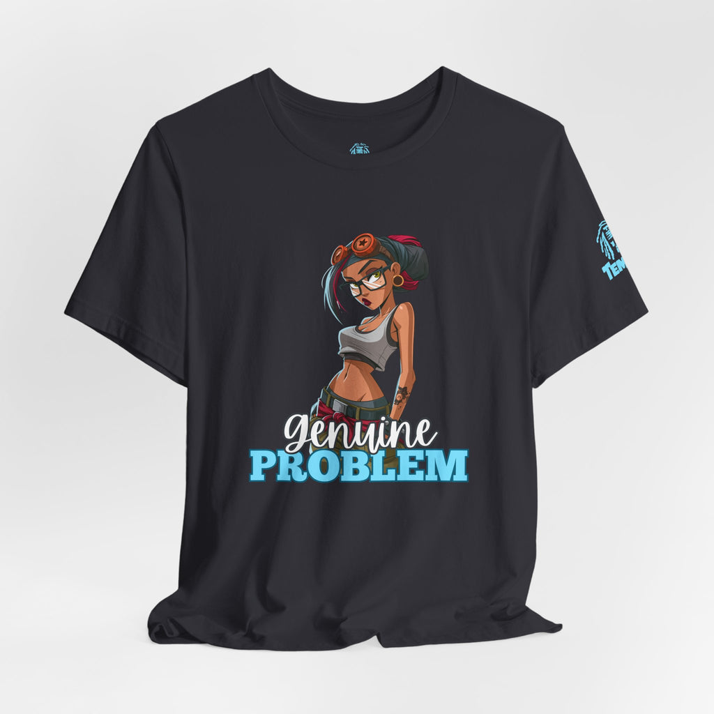 Genuine Problem Tee — Retro Pinup Girl Graphic T-Shirt