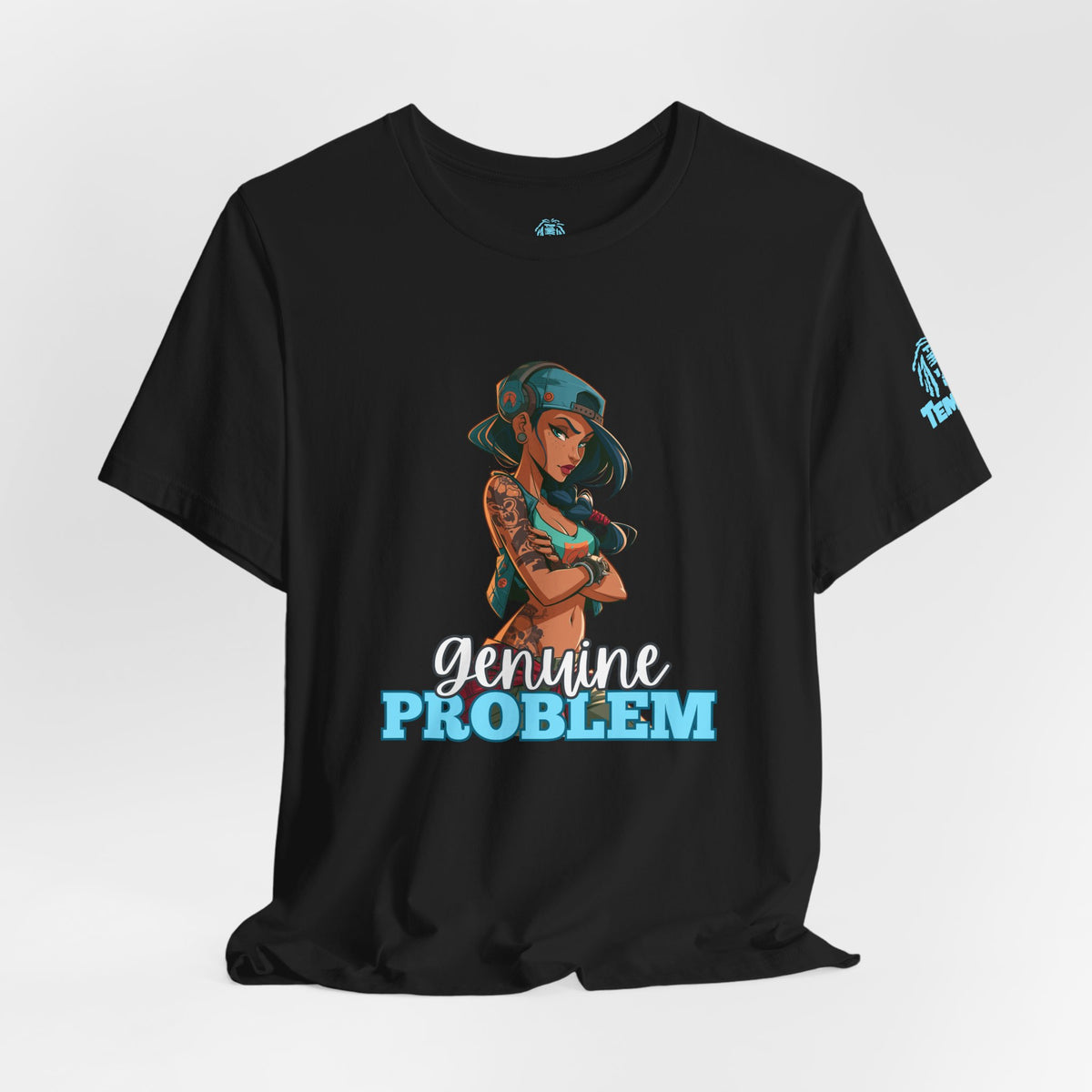 T-Shirt — 'Genuine Problem' V2 Tattooed Girl Graphic Tee