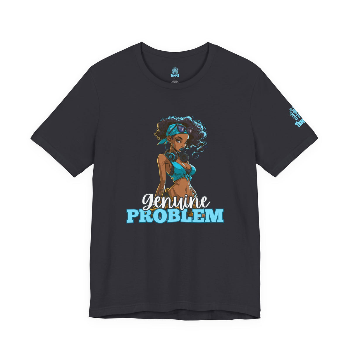 Genuine Problem Tee — Retro Afro Pin-Up Graphic T‑Shirt