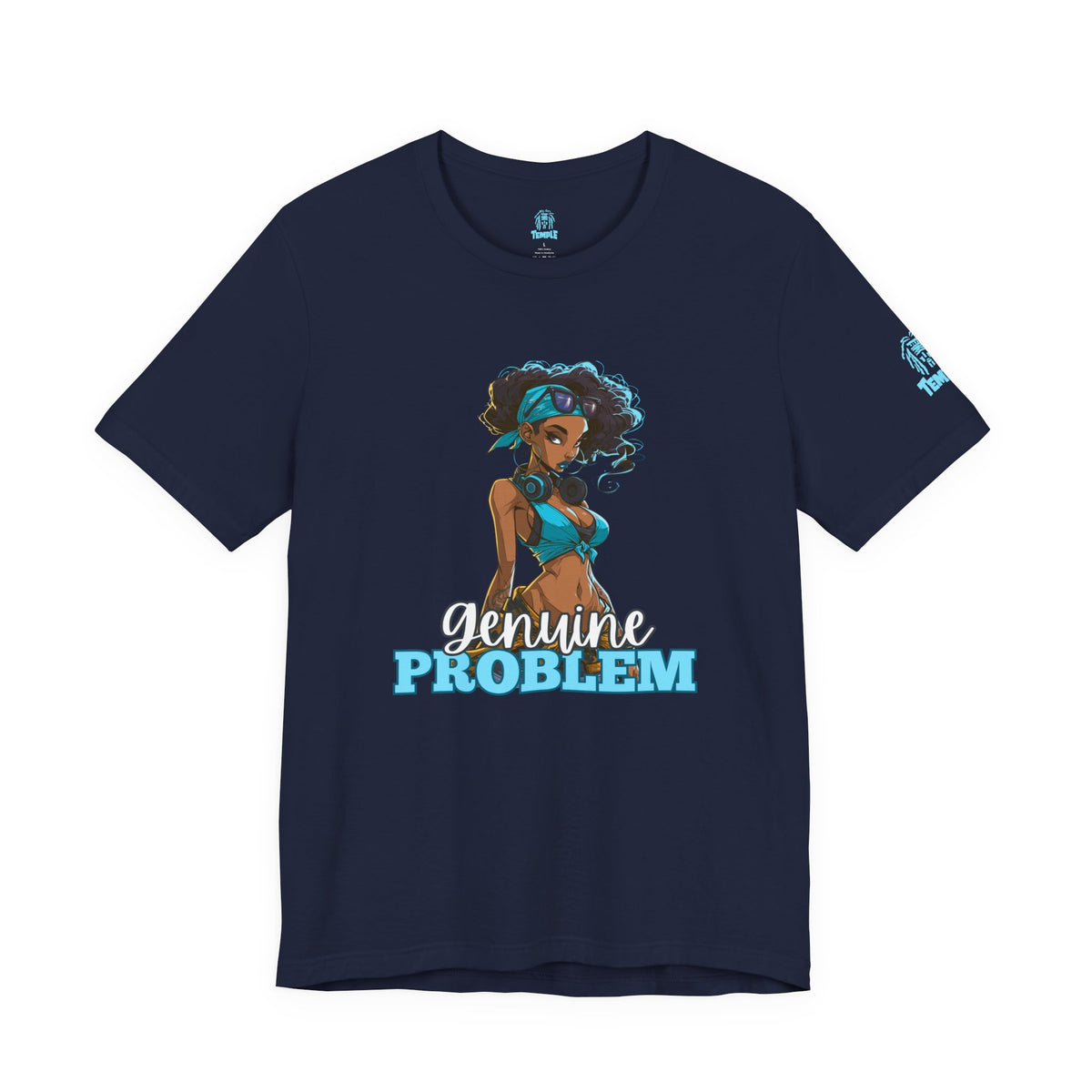 Genuine Problem Tee — Retro Afro Pin-Up Graphic T‑Shirt