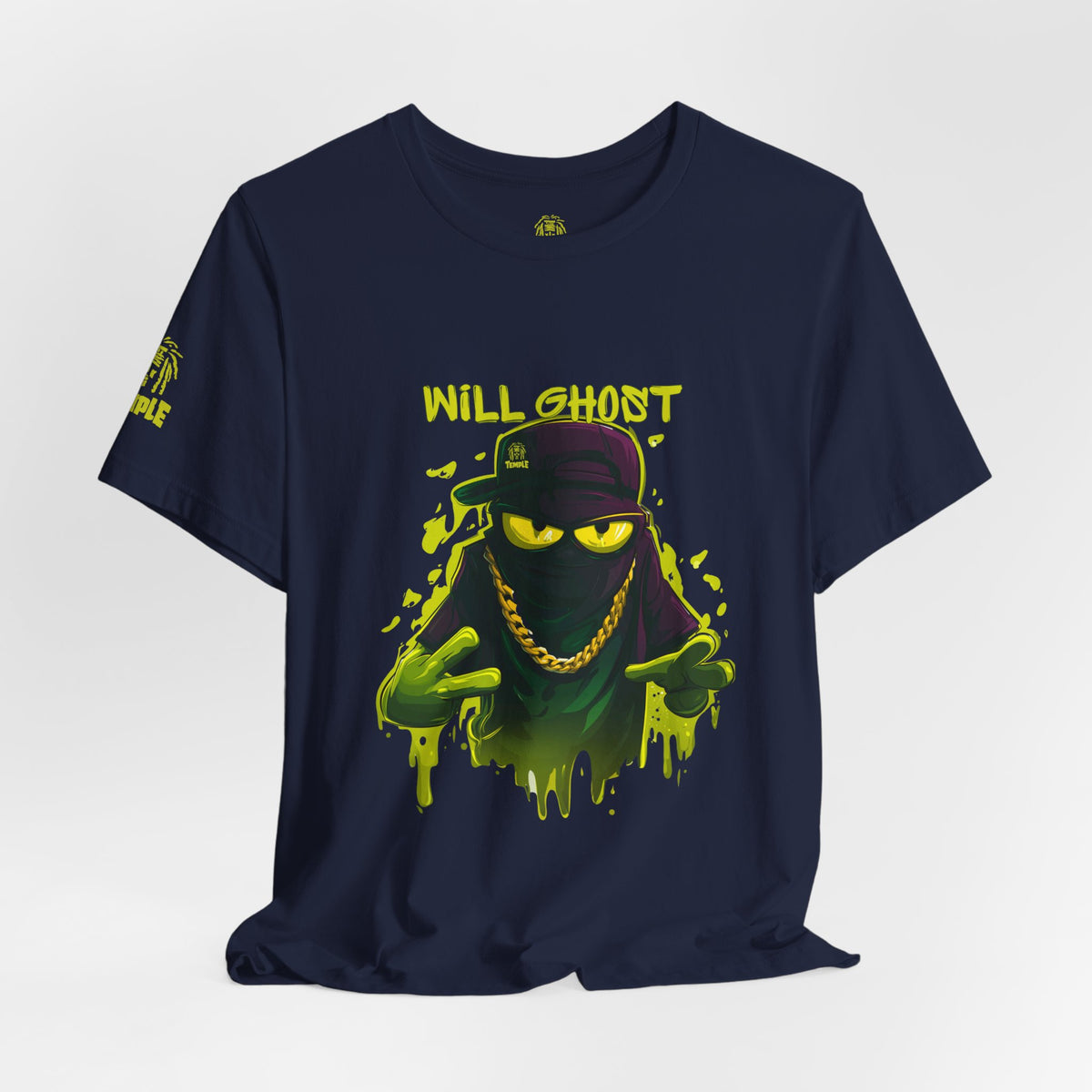Will Ghost Graphic Tee – Neon Green Streetwear Ghost Design