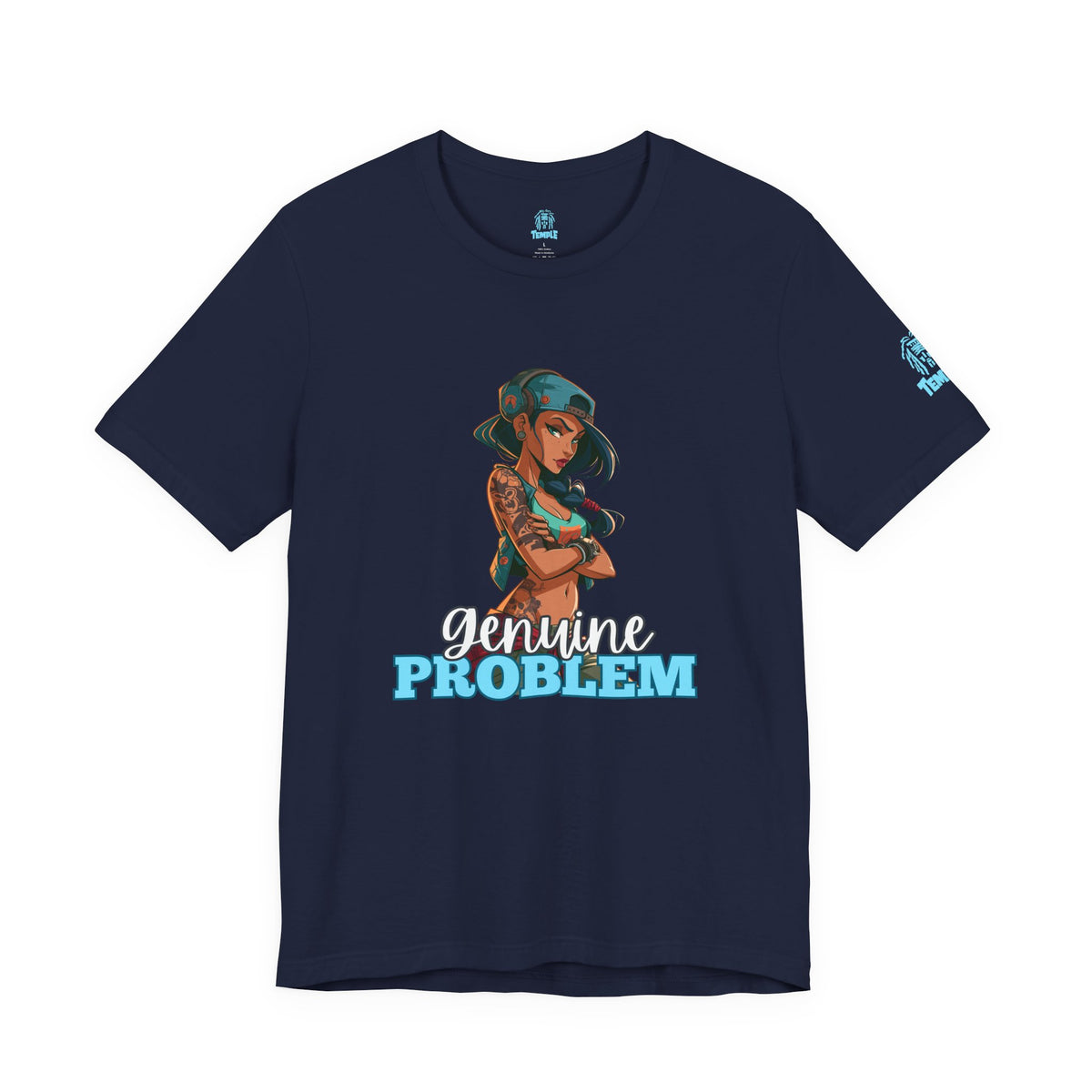 T-Shirt — 'Genuine Problem' V2 Tattooed Girl Graphic Tee