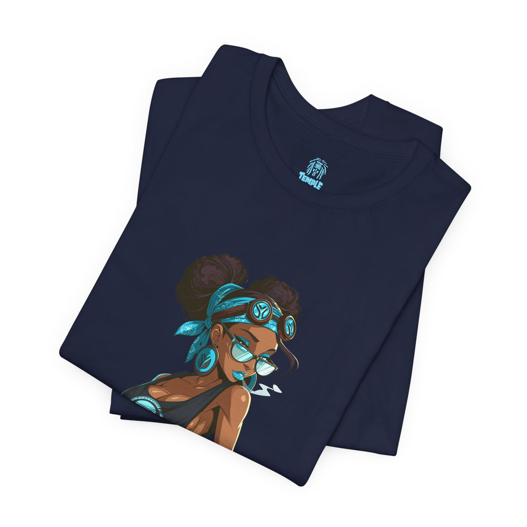 Genuine Problem Graphic Tee — Afro Puff Girl Illustration