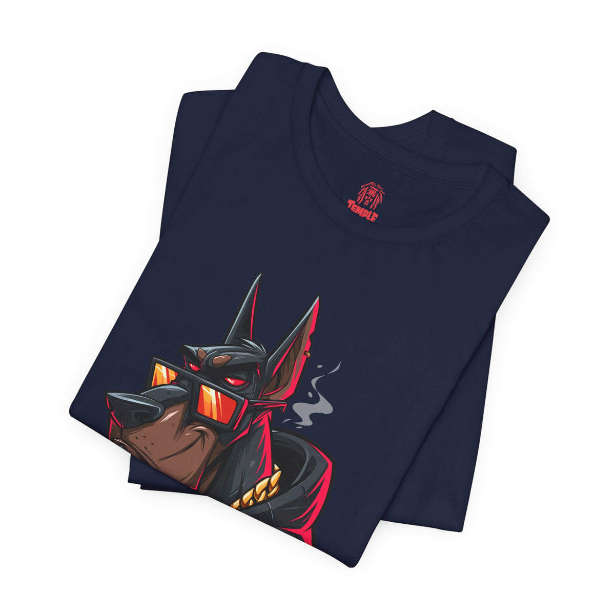 "Old Dog" Doberman Streetwear Graphic Tee — Urban Anubis Dog Design