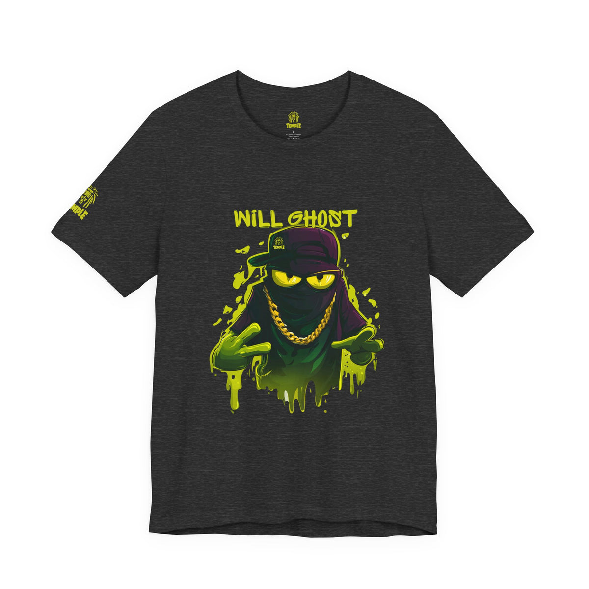 Will Ghost Graphic Tee – Neon Green Streetwear Ghost Design