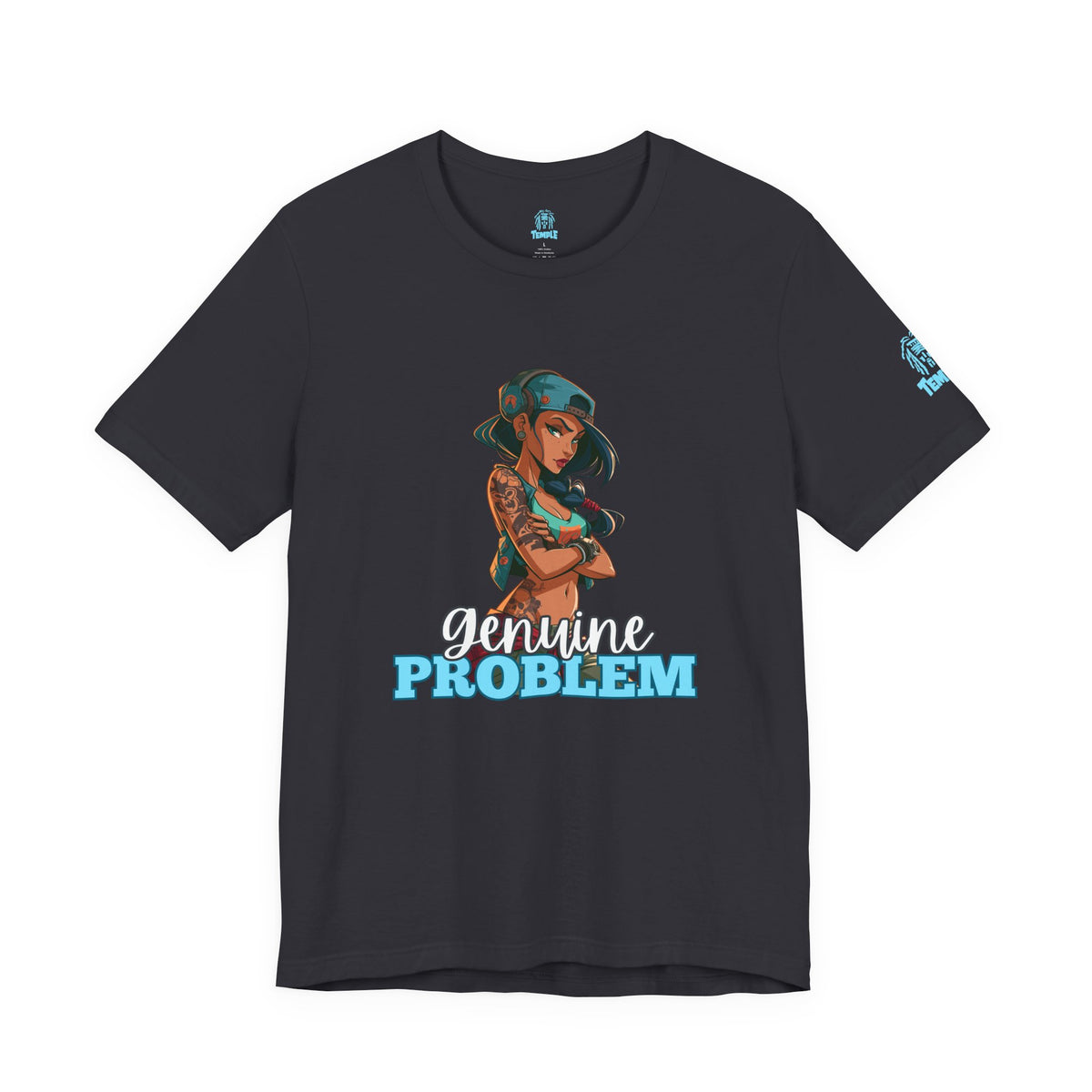T-Shirt — 'Genuine Problem' V2 Tattooed Girl Graphic Tee