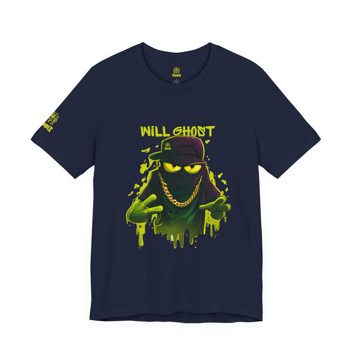 Will Ghost Graphic Tee – Neon Green Streetwear Ghost Design