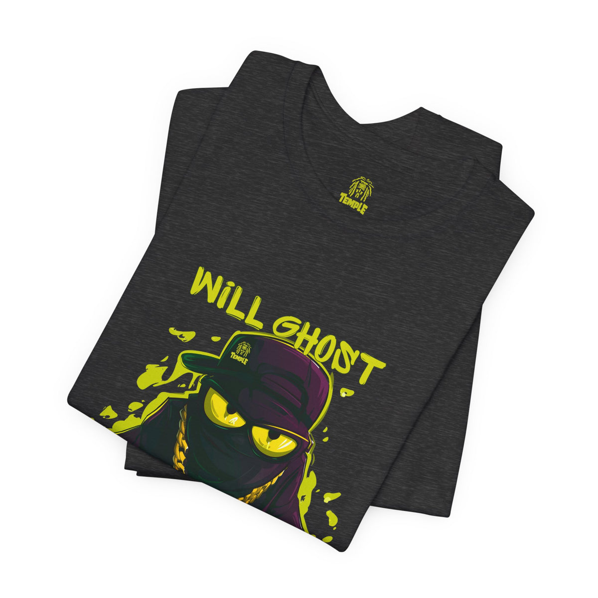 Will Ghost Graphic Tee – Neon Green Streetwear Ghost Design