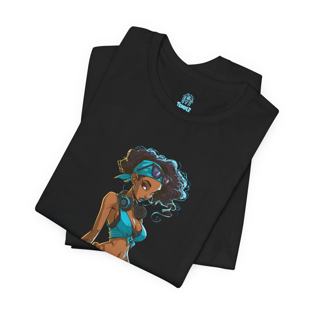 Genuine Problem Tee — Retro Afro Pin-Up Graphic T‑Shirt