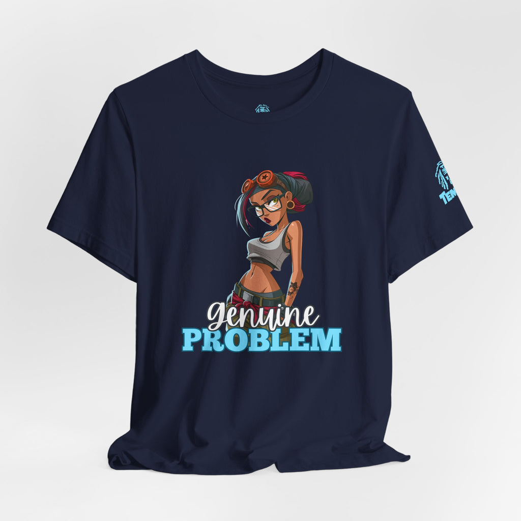 Genuine Problem Tee — Retro Pinup Girl Graphic T-Shirt