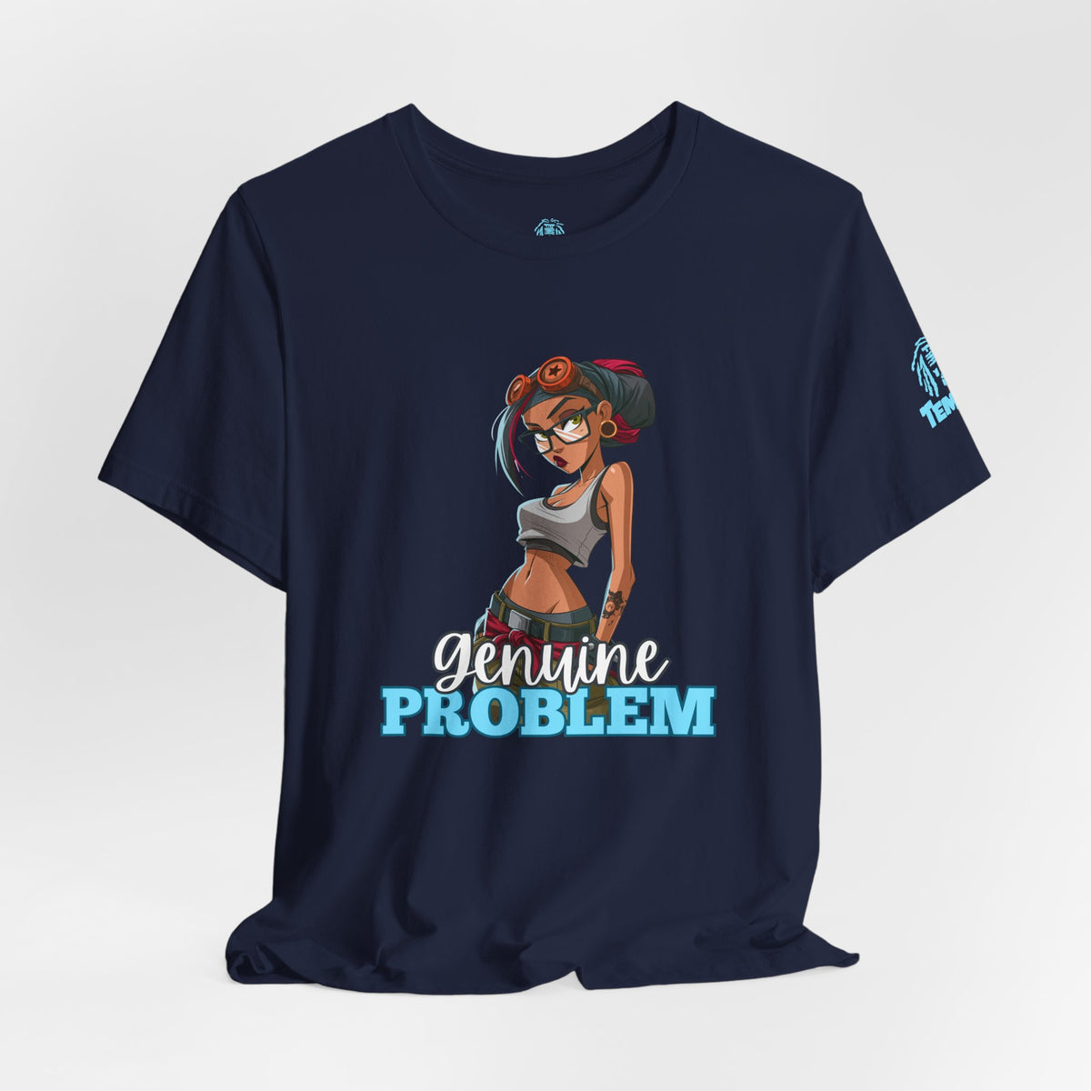 Genuine Problem Tee — Retro Pinup Girl Graphic T-Shirt