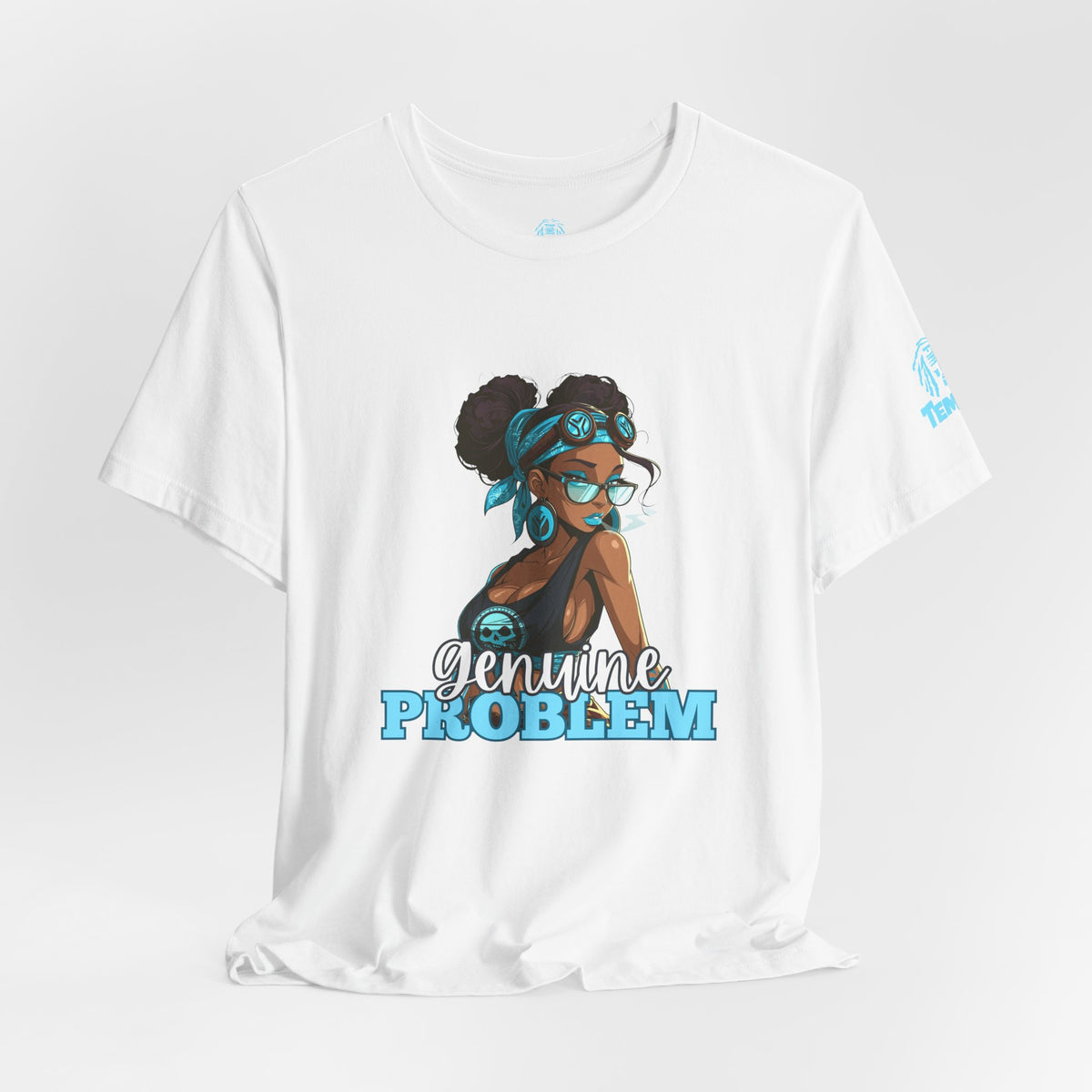 Genuine Problem Graphic Tee — Afro Puff Girl Illustration