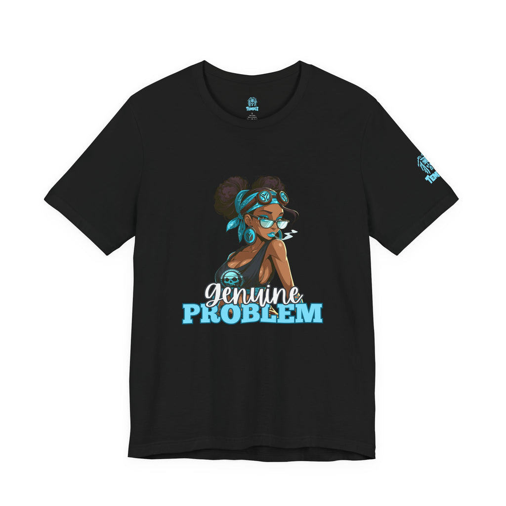 Genuine Problem Graphic Tee — Afro Puff Girl Illustration