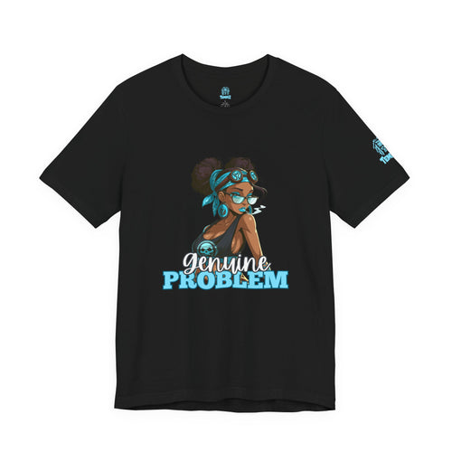 Genuine Problem Graphic Tee — Afro Puff Girl Illustration