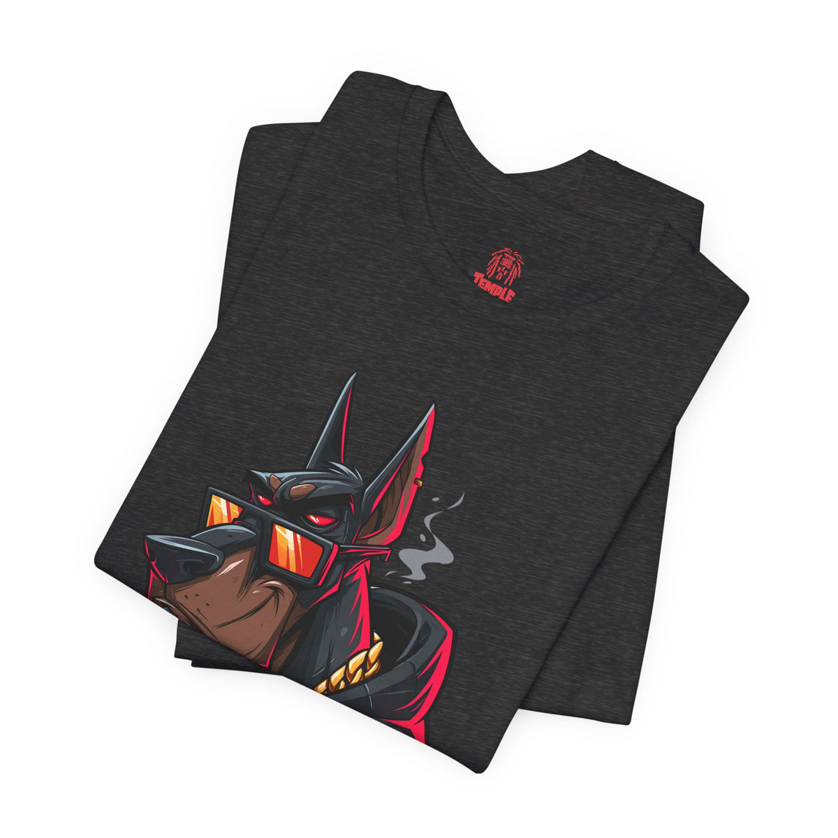 "Old Dog" Doberman Streetwear Graphic Tee — Urban Anubis Dog Design