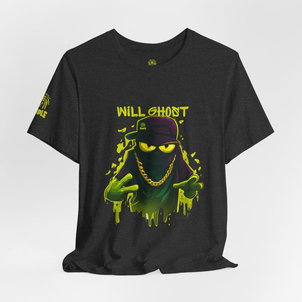 Will Ghost Graphic Tee – Neon Green Streetwear Ghost Design