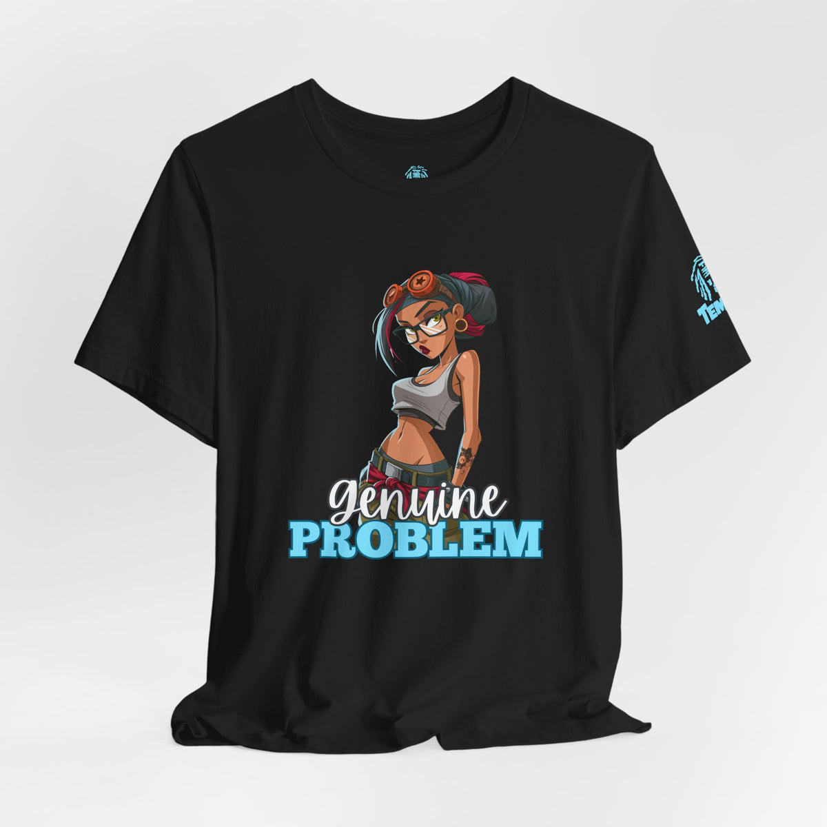 Genuine Problem Tee — Retro Pinup Girl Graphic T-Shirt