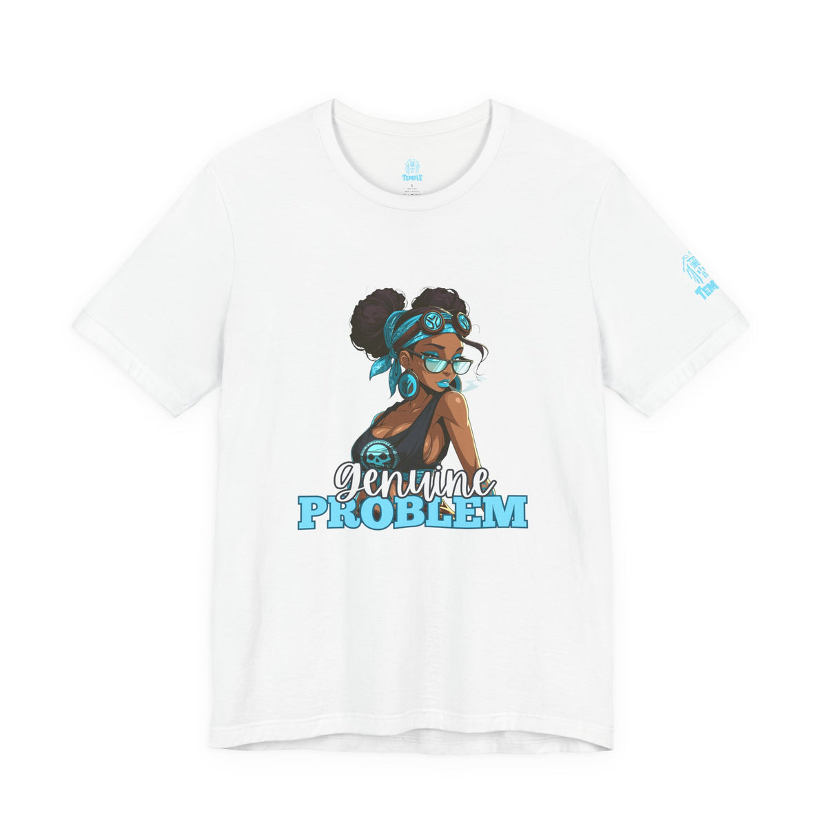 Genuine Problem Graphic Tee — Afro Puff Girl Illustration