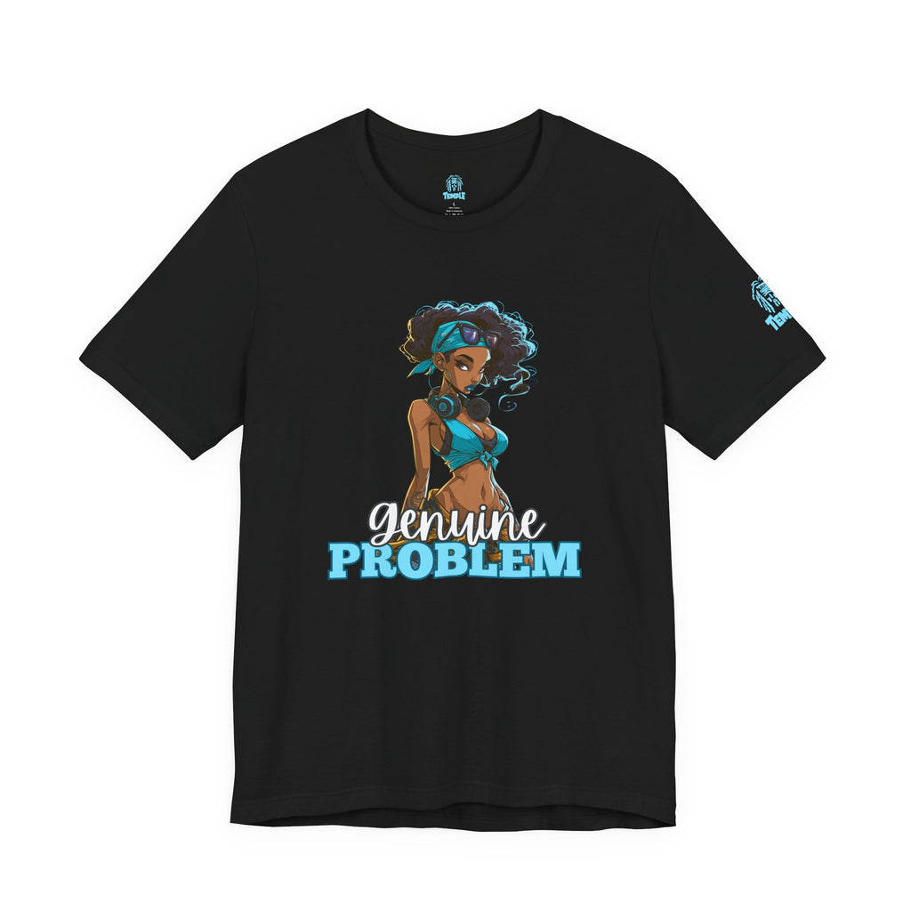 Genuine Problem Tee — Retro Afro Pin-Up Graphic T‑Shirt