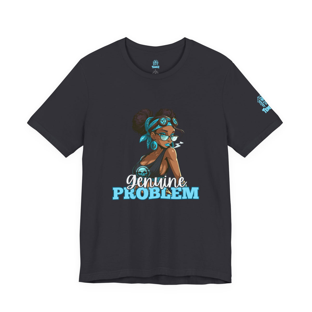Genuine Problem Graphic Tee — Afro Puff Girl Illustration