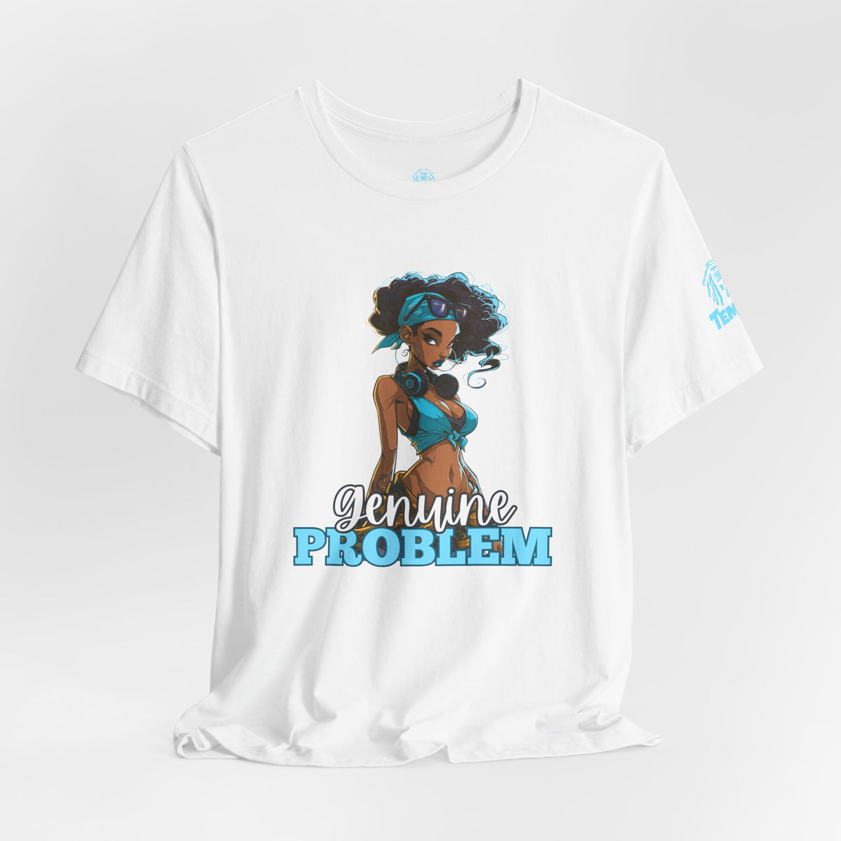 Genuine Problem Tee — Retro Afro Pin-Up Graphic T‑Shirt