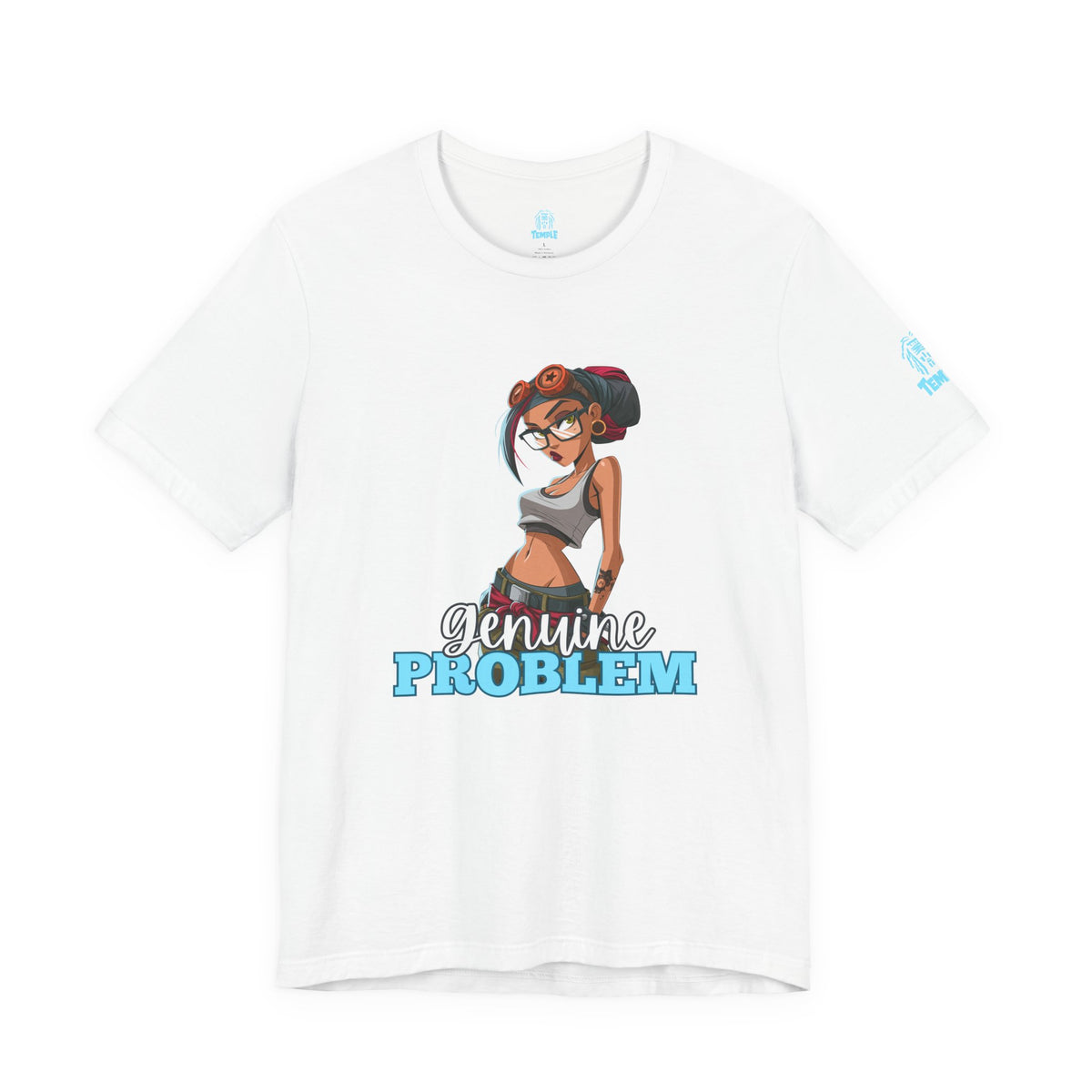 Genuine Problem Tee — Retro Pinup Girl Graphic T-Shirt